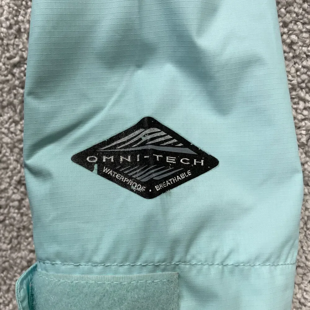 Columbia Titanium Jacket Youth Large 14/16 Light Blue Zip Omni Tech Windbreaker